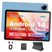 Tablet,2025 10.1 Inch HD Octa-Core Processor Android Tablet,12GB RAM,128 Blue