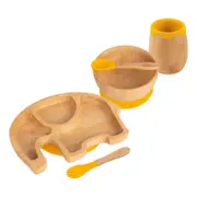 Tiny Dining 5pc Bamboo Elephant Baby Weaning Set
