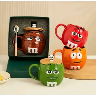 M&M Mug 1sets(1cup with cover & spoon)