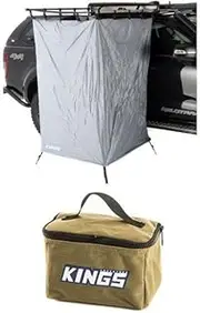 Adventure Kings Instant Ensuite Awning Shower Tent + 400GSM Canvas Toiletry Bag