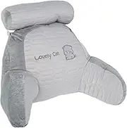 Reading Pillow Bed Backrest Pillow with Arms,Detachable Backrest Pillow,Soft Back Rest Support for Reading Relaxing Watching TV Games Working On Laptop