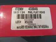 HILTI CONCRETE SCREW 1/4" X 1 3/4" Philips Flat Head 433048