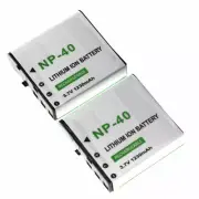 2X Battery for CASIO Camera NP-40 NP-40DBA NP-40DCA Exilim EX-Z750 EX-FC150BK