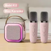 Portable Mini Karaoke Machine for Children Speaker +2 Microphones Bluetooth