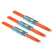 3 Pair Maple Wood Drumstick Anti Slip Drum Stick 5A Orange
