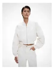 [Witchery] Cropped Bomber Jacket in Chalk