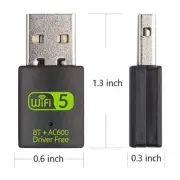 USB WiFi Bluetooth Adapter 600Mbps Dual Band 2.4/5Ghz Wireless Network Receiver
