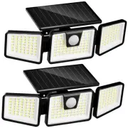 Solar Lights Outdoor Waterproof, 3000 LM 156 LED Motion Sensor Outdoor Lights...