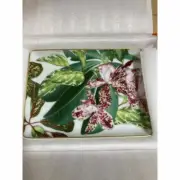 Hermes Pasifolia plate No.1 small sushi tray floral pattern rectangle with box