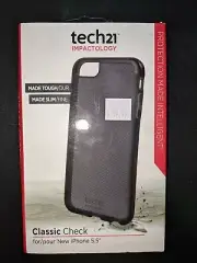 For iPhone 6 Plus / 6S Plus ~Tech21 Classic Check Tough Slim Case~ Smokey Black