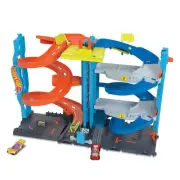 City Toy Car Track Set Transforming Race Tower Single to DualMode Racing with 1:
