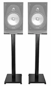 Black 29" Steel Bookshelf Speaker Stands For Energy CB-20 Bookshelf Speakers