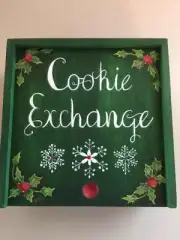 Holiday Cookie Exchange Box - Hand Painted -One of a Kind