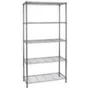 Pinnacle 1800 x 900 x 450mm 5 Shelf Chrome Wire Storage Unit