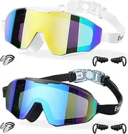 EverSport 2 Pack Kids Swim Goggles Extra Silicone Layer, Swimming Goggles for kids Toddler Youth Children Boys Girls Age 6-16