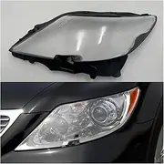 Car Headlight Cover Lens Glass Shell Front Headlamp Transparent Lampshade Auto Light Lamp Compatible for Lexus LS460 2006-2009 Lampshade Replacement(Black Edge Left)