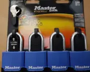 New Master Lock 45mm Excell Covered Padlock - 4 Pack M116QLFAU
