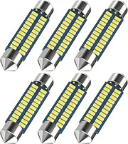 Serundo Auto 578 Led Car Bulb 211-2 Led Car Bulb 41mm 42mm 1.65in 212-2 Led Car Bulb for Car Map Light Dome Light, 22SMD 3014 Chips 6000k White Super Bright Interior Led Car Bulb,Pack of 6pcs