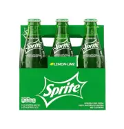 Sprite classic 8 Oz Glass Bottles (Pack of 6)
