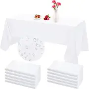 Chumia 10 Pack Tablecloths for Rectangle Tables Fabric Tablecloths Polyester ...