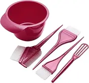 GANAZONO 1set Hair Coloring Hair Dye Tool Kit Mixing Bowl Brush and Stirrer for Even Application Made of for Home Salon Use