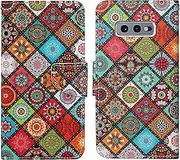 Compatible with Samsung Galaxy S10E Case, Mobile Phone Case Samsung S10E Case Premium Leather Folding Flip Case Magnetic Card Slot Flip Case Protective Case Samsung S10E (Ethnic)