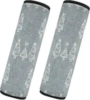 Car Seat Belt Pads Covers 2 Piecing Breathable Car Safety Seat Belt Strap Shoulder Pad Camera Bag Strap Cover Car Accessories for Adults and Kids M Christmas Fir