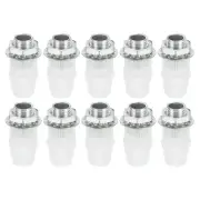 Lighting Cord Grips,Carbon Steel Light Cable Glands w Threaded pipe,10Pcs,Clear