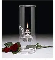 Adsled Clear Glass Oil Light Borosilicate Includes Bliss Suspended Hurricane Candle Holder Sleeve Paraffin Lamp 22CM