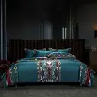 4 Pcs/lot Bedding Set 120s Cotton Printing Duvet Cover Flat Sheet 2 Pillowcases