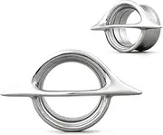 [COOEAR] Screw Back Ear Tunnel and Plug, Double Flared Gauges for Earrings, 1 Pair Piercing Expander Stretchers.