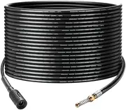 YUET 15M Pressure Washer Extension Drain Pipe Cleaning Hose Cleaner Kit,Flexible Tube Unblocker Sewer Jetter with Jet Nozzle Rotating for Bosch High Pressure Washers EasyAquatak UniversalAquatak AQT