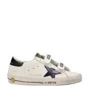 Golden Goose Kids Old School Velcro Strap Sneakers 30 White