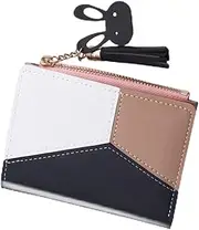 [LIFKOME] Women's Fashion Tassel Wallet Short Zippered Holder Purse Mini Portable Purse