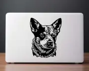 Aussie Cattle Dog Decal · Vinyl Art Sticker for Laptop, Car, Window · Cute Gift