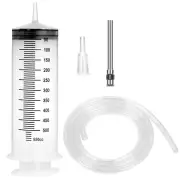 500Ml Large Syringe with 27.6 Inch Tube and Blunt Needle, Sterile and Individual