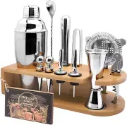 Cocktail Shaker Set with Stand Mixology Bartender Kit|Bar Tool for Drink Mixing,