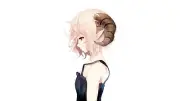 Anime girls horns white background pointy ears red Playmat Game Mat Desk