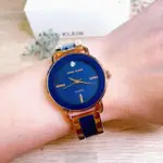 【ANNE KLEIN】ANNEKLEIN手錶型號AN00214(深藍色錶面深藍色錶殼金藍色精鋼錶帶款)