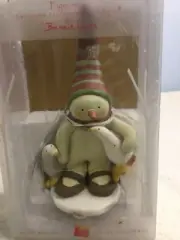 RUSS Bonnie Lynn Peace in the Meadow 1st Edition Snowman Geese Striped Hat Red