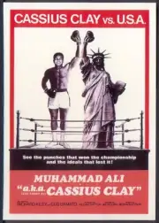 Modern FILM POSTER Postcard: CASSIUS CLAY v USA (Muhammad Ali). Free Post