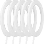 uxcell Whiteboard Tape 3/16" Self Adhesive Graphic Chart Line Tape 66 Meters Grid Marking Stickers for Pinstripe Dry Erase Board Scrapbooking DIY Art Crafts, White, Pack of 5