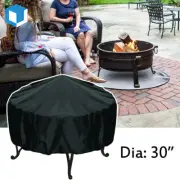 30 inch Outdoor Patio Round Fire Pit Cover Waterproof BBQ Grill Sun UV Protector