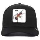 Goorin Bros Animal The Farm Trucker Baseball Snapback Hat Cap Ant Fire Black