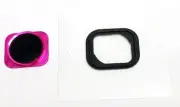 BLACK W/HOT PINK Outer Trim 5S Style Replacement Home button for iPhone 5 5C~US