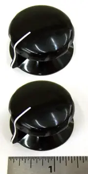 TWO New Reissue (copy) 1.5" RCA/Viz Skirted Vintage Look Knobs,for 1/4" shaft.KB