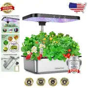 Hydroponic Indoor Garden - 15-Pod Herb System with LED Grow Light & Quiet Pump