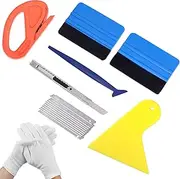 15 pieces of automotive vinyl packaging kit, including extendable 9mm art knives and blades, 4-inch felt scraper, automotive vinyl wrapped window film kit, suitable for all types of window films