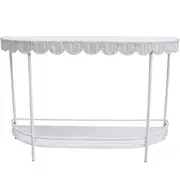 LVD Curve Scallop Console Table Home/Living Room Furniture 123x77cm White