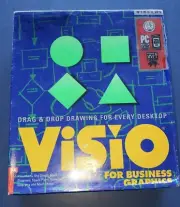 VINTAGE SEALED VISIO 3.0 Business Graphics for Windows 3.1 3.5in diskettes